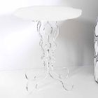 table ronde blanc diamètre 36cm design moderne Janis, fabriqué en Italie Viadurini