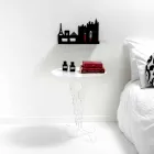 table ronde blanc diamètre 50cm design moderne Janis, fabriqué en Italie Viadurini