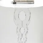 table ronde blanc diamètre 50cm design moderne Janis, fabriqué en Italie Viadurini