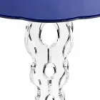 Bleu diamètre de 36 cm table ronde design moderne Janis, fabriqué en Italie Viadurini