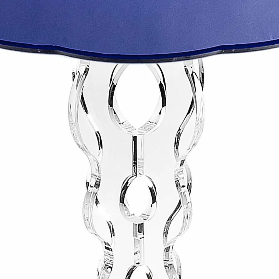 Bleu diamètre de 36 cm table ronde design moderne Janis, fabriqué en Italie Viadurini