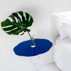 Bleu diamètre de 50 cm table ronde design moderne Janis, fabriqué en Italie Viadurini