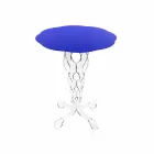 Bleu diamètre de 50 cm table ronde design moderne Janis, fabriqué en Italie Viadurini