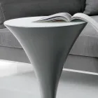 Table Basse Ronde Forme Bateau en Métal et Verre Dépoli - Embarquement Viadurini