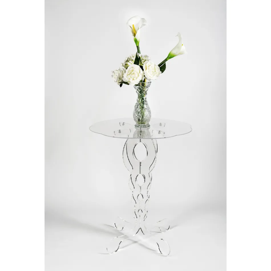 Table Basse Ronde en Plexiglas Transparent 2 Dimensions - Phosphorus Viadurini