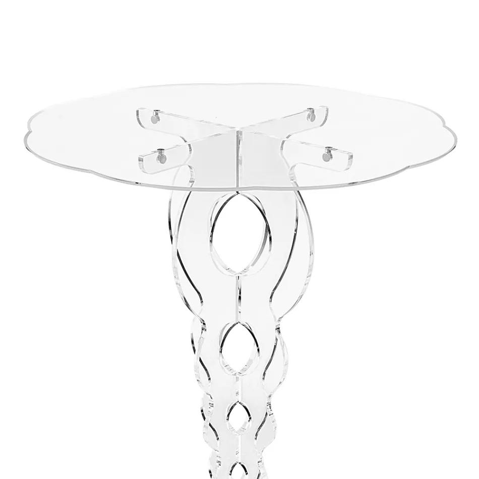Table Basse Ronde en Plexiglas Transparent 2 Dimensions - Phosphorus Viadurini