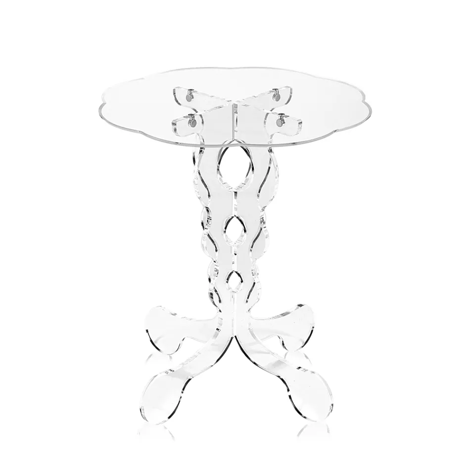 Table Basse Ronde en Plexiglas Transparent 2 Dimensions - Phosphorus Viadurini