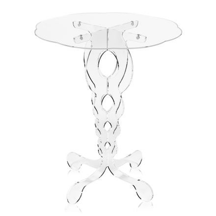 Table Basse Ronde en Plexiglas Transparent 2 Dimensions - Phosphorus Viadurini