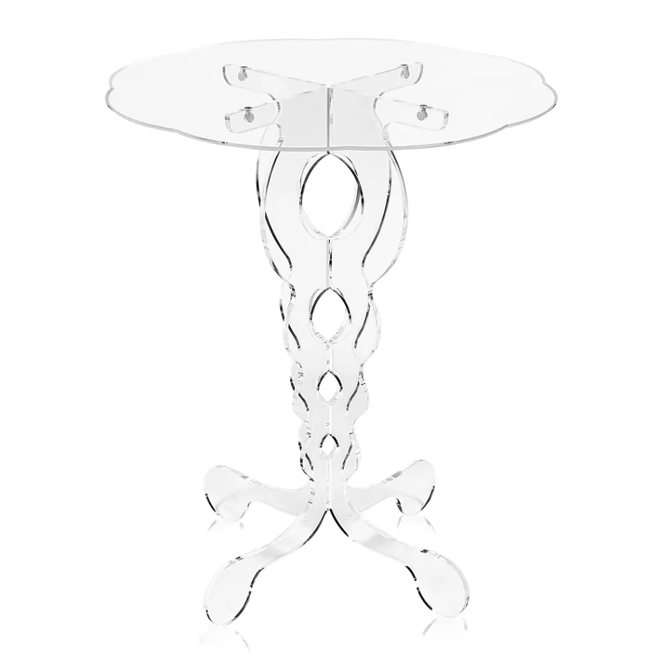 Table Basse Ronde en Plexiglas Transparent 2 Dimensions - Phosphorus Viadurini