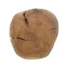 Table basse ronde en tronc de bois et acier Homemotion - Tancredi Viadurini