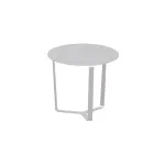 Table basse d'extérieur ronde en aluminium enduit de poudre époxy - Mitch Viadurini