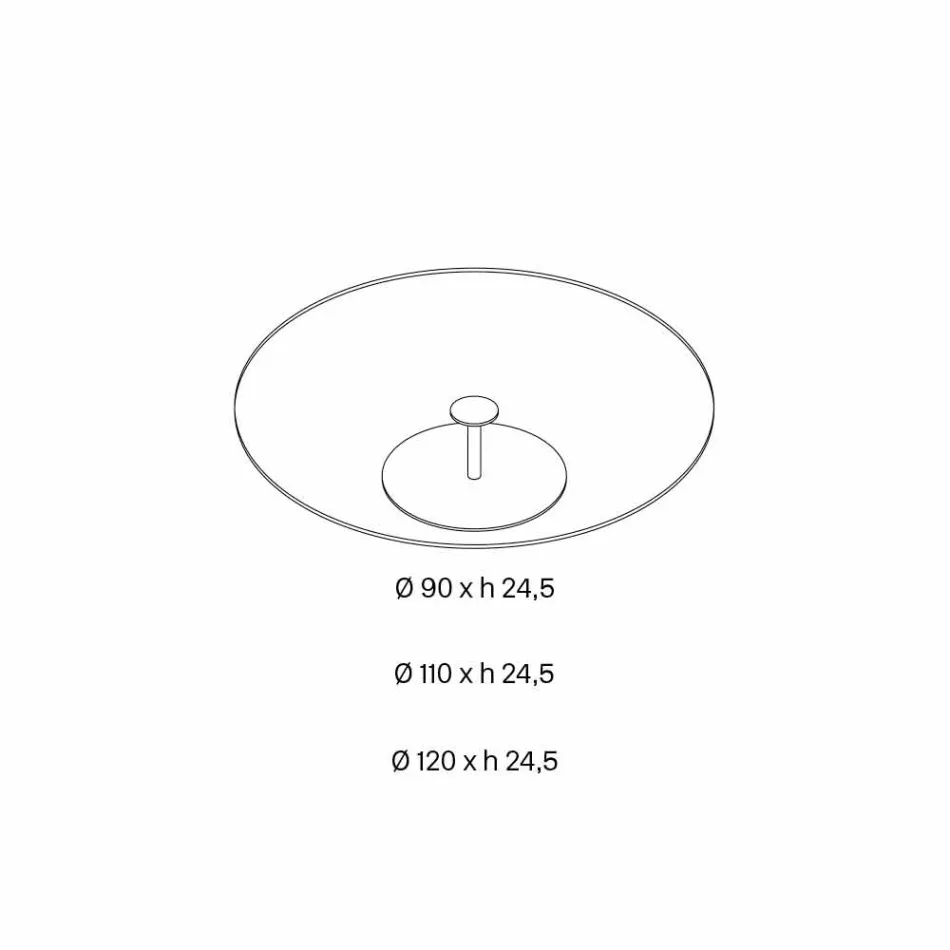 Table basse ronde en verre extra-clair - Giovannino Viadurini