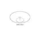 Table basse ronde en verre extra-clair - Giovannino Viadurini