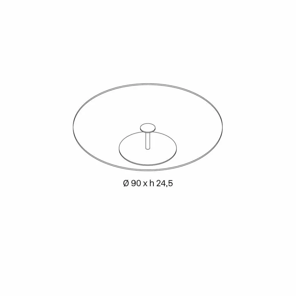 Table basse ronde en verre extra-clair - Giovannino Viadurini