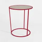 Table basse ronde pour salon moderne en métal coloré fabriquée en Italie - Raphael Viadurini
