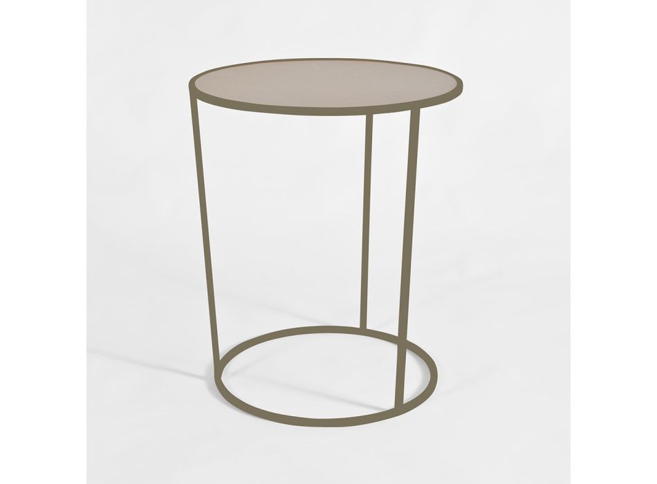 Table basse ronde pour salon moderne en métal coloré fabriquée en Italie - Raphael Viadurini