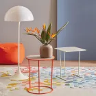 Table basse ronde pour salon moderne en métal coloré fabriquée en Italie - Raphael Viadurini