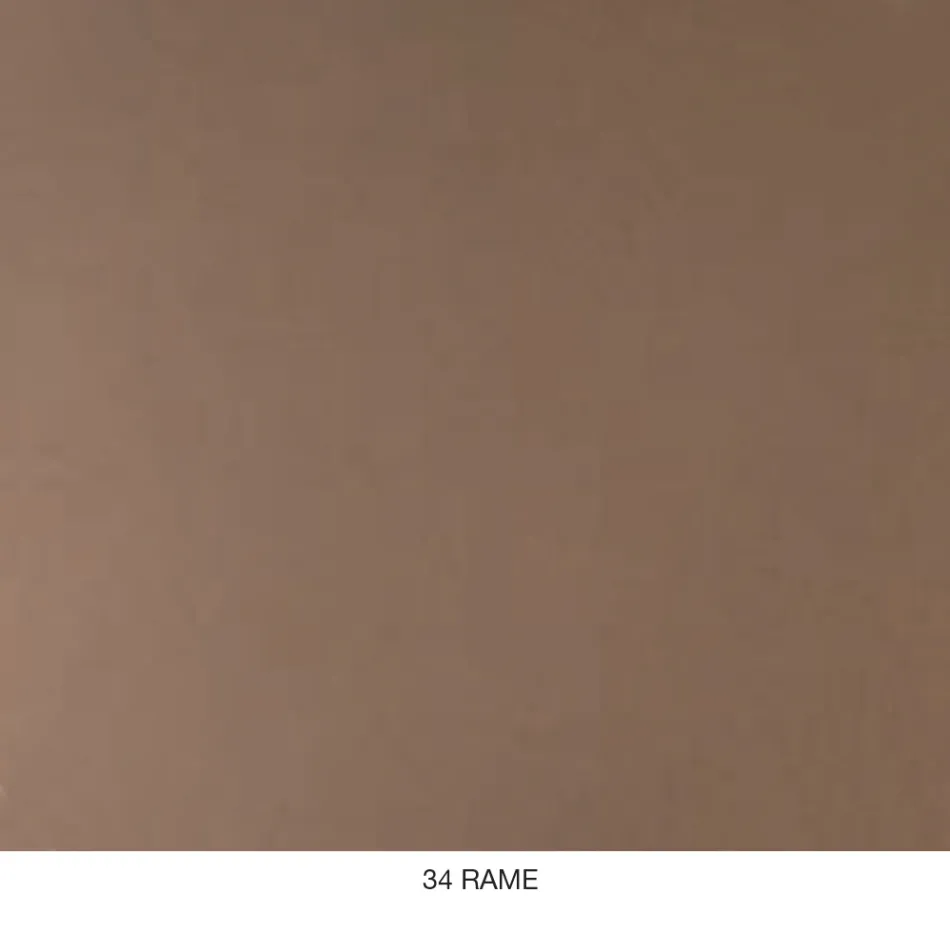 Table basse de salon ronde en métal et verre effet marbre de luxe - Magali Viadurini