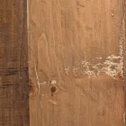 Table basse ronde en bois recyclé et acier blanc ou gris - Genoveffa Viadurini