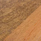 Table basse ronde en bois recyclé et acier blanc ou gris - Genoveffa Viadurini