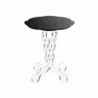 Table basse ronde de diamètre noir 36 cm de design moderne Janis, fabriqué en Italie Viadurini