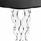 Table basse ronde de diamètre noir 36 cm de design moderne Janis, fabriqué en Italie Viadurini
