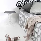 Table basse ronde de diamètre noir 36 cm de design moderne Janis, fabriqué en Italie Viadurini