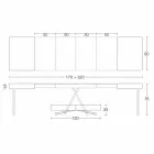 Table basse design transformable en bois et métal noir Made in Italy - Niverio Viadurini