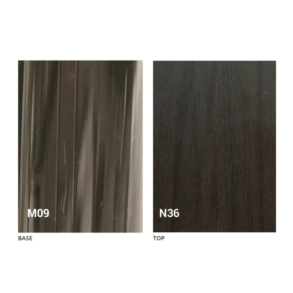 Table basse transformable en bois et métal noir Made in Italy - Niverio Viadurini