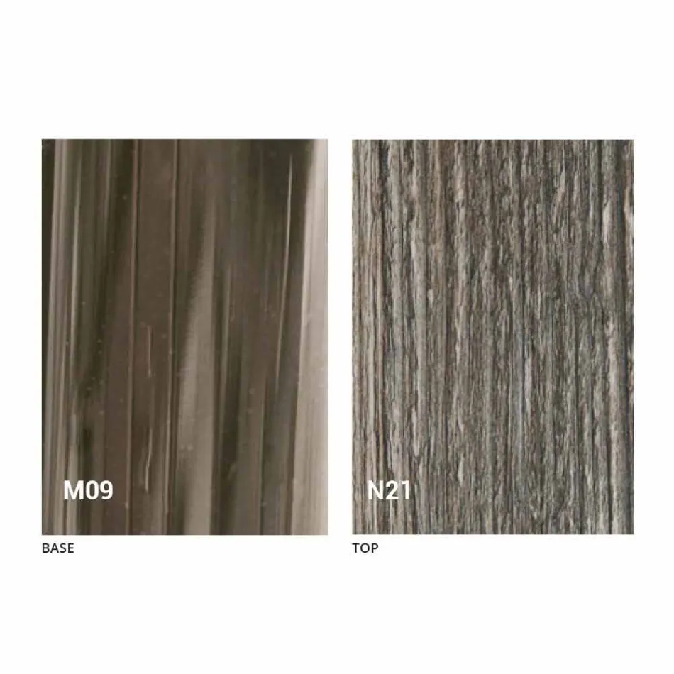 Table basse design transformable en bois et métal noir Made in Italy - Niverio Viadurini