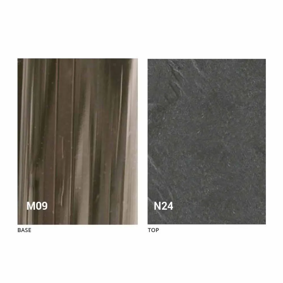 Table basse design transformable en bois et métal noir Made in Italy - Niverio Viadurini