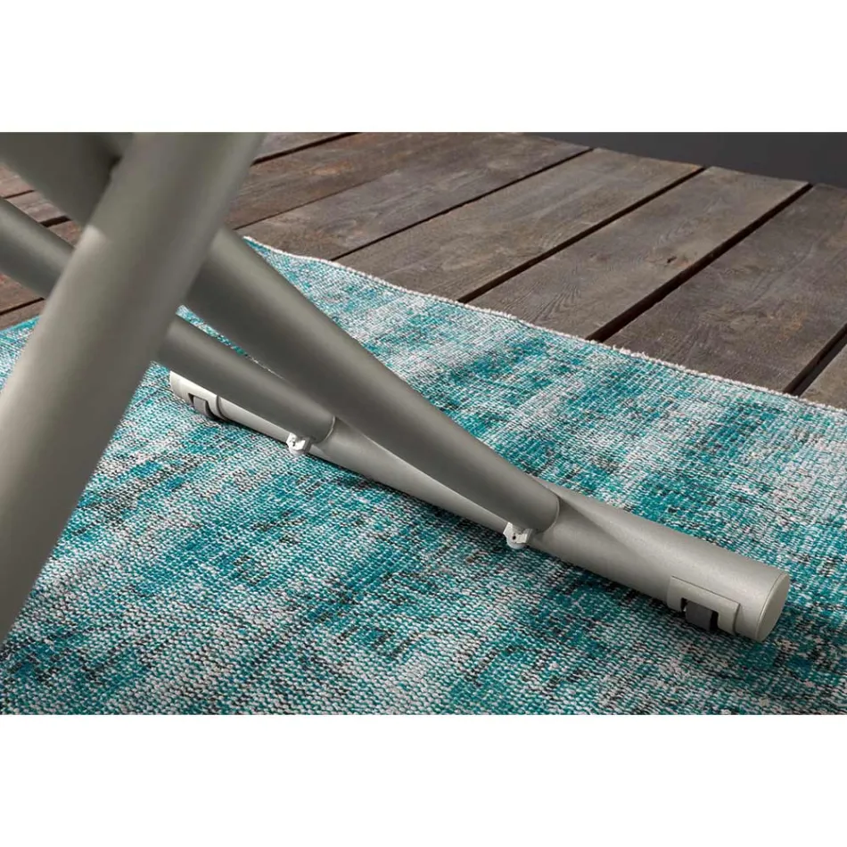 Table Basse Transformable en Métal et Céramique Design Made in Italy - Saturn Viadurini