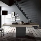 Table basse transformable en table à manger en bois Made in Italy - Polar Viadurini