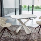Table basse transformable en métal et verre Table de salon - Giordano Viadurini