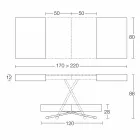 Table basse transformable moderne avec plateau effet Malta Made in Italy - Patroclus Viadurini