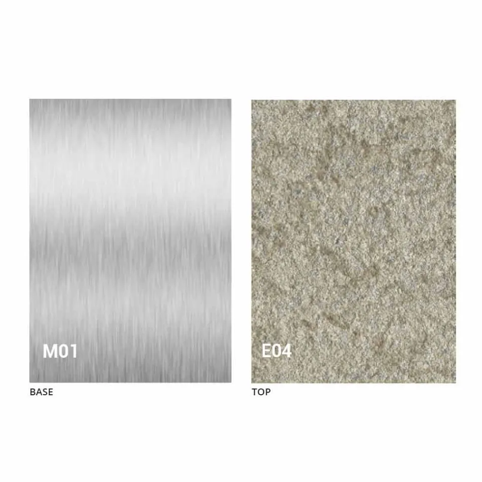 Table basse transformable moderne avec plateau effet mortier fabriquée en Italie - Salomon Viadurini