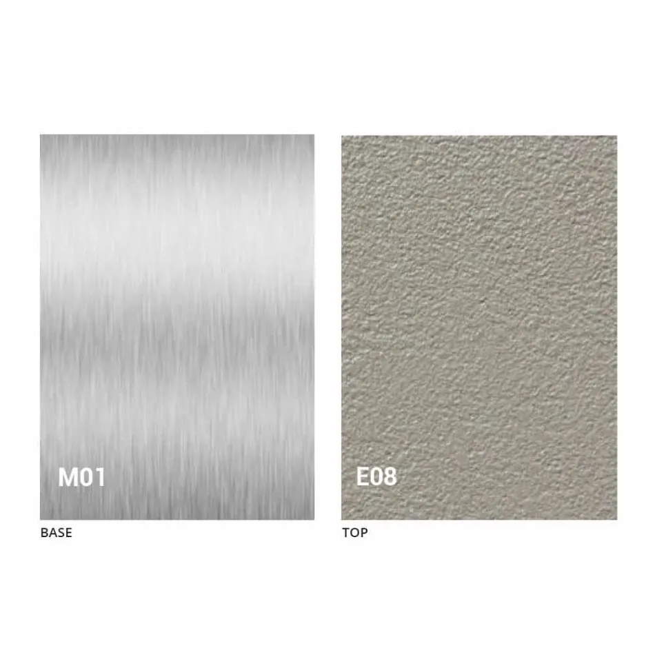 Table basse transformable moderne avec plateau effet mortier fabriquée en Italie - Salomon Viadurini