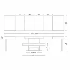 Table basse transformable moderne avec plateau effet mortier fabriquée en Italie - Salomon Viadurini