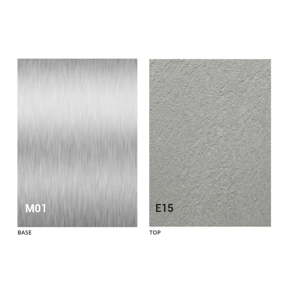 Table basse transformable moderne, dessus effet mortier fabriquée en Italie - Salomon Viadurini