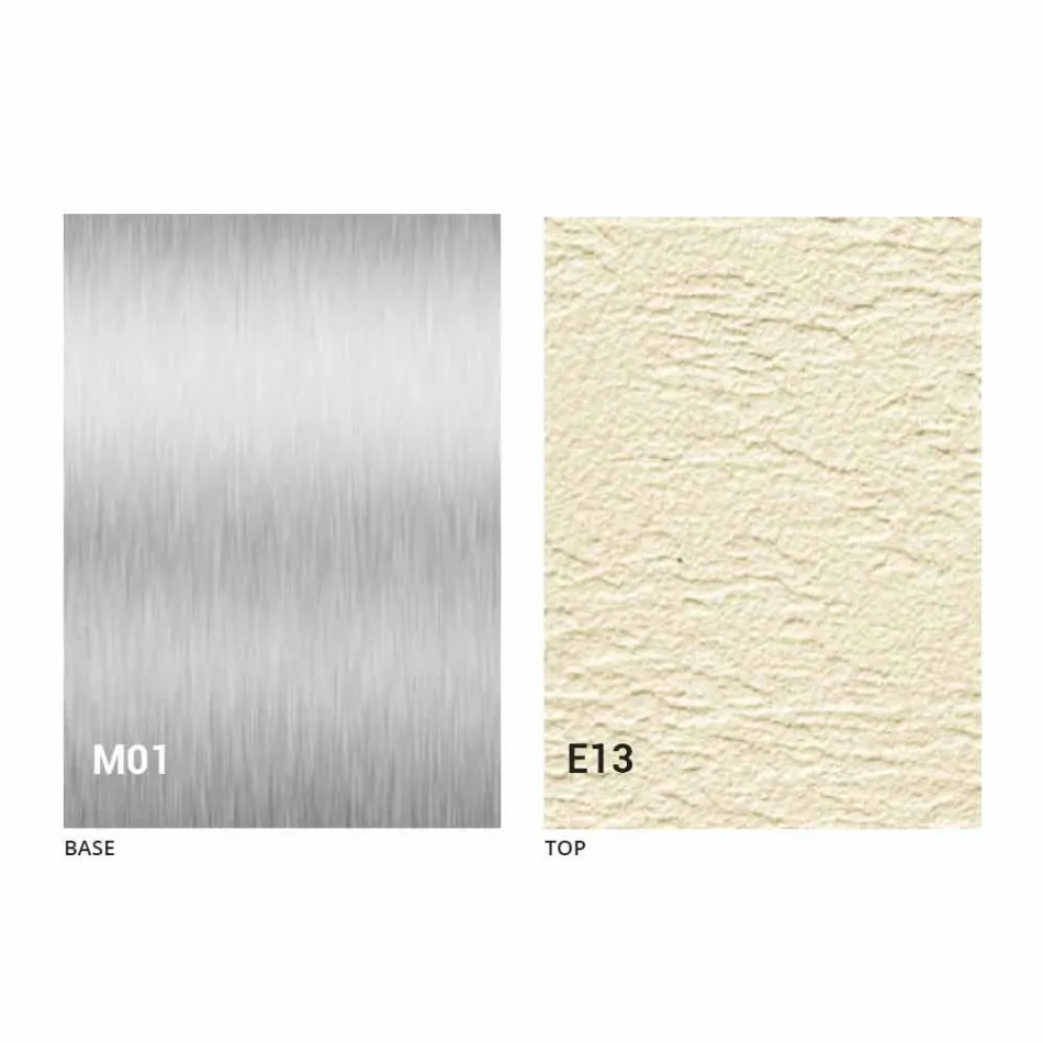 Table basse transformable moderne avec plateau effet mortier fabriquée en Italie - Salomon Viadurini