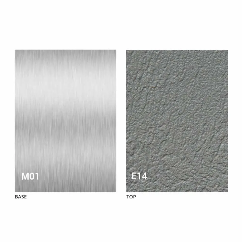 Table basse transformable moderne avec plateau effet mortier fabriquée en Italie - Salomon Viadurini