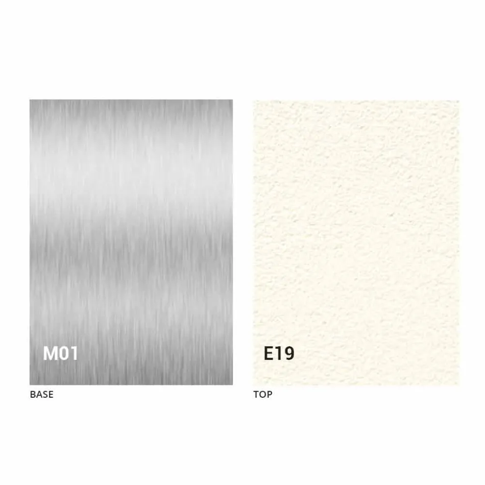 Table basse transformable moderne avec plateau effet mortier fabriquée en Italie - Salomon Viadurini