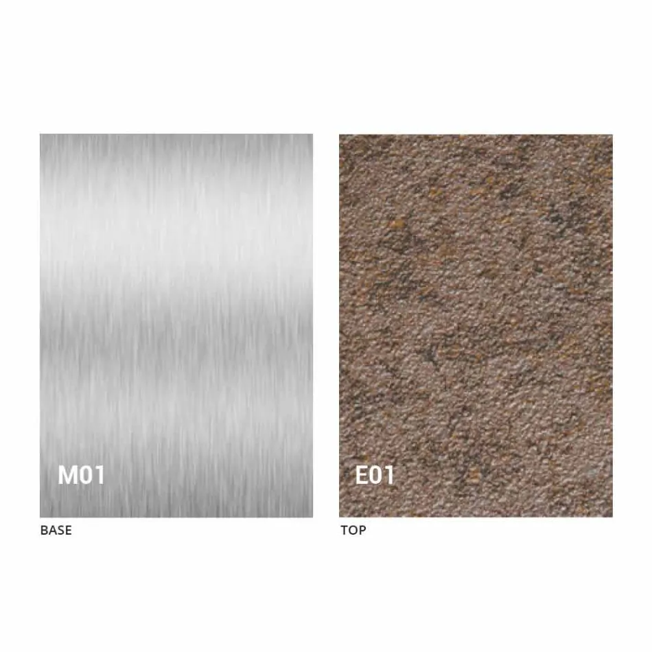 Table basse transformable moderne avec plateau effet mortier fabriquée en Italie - Salomon Viadurini