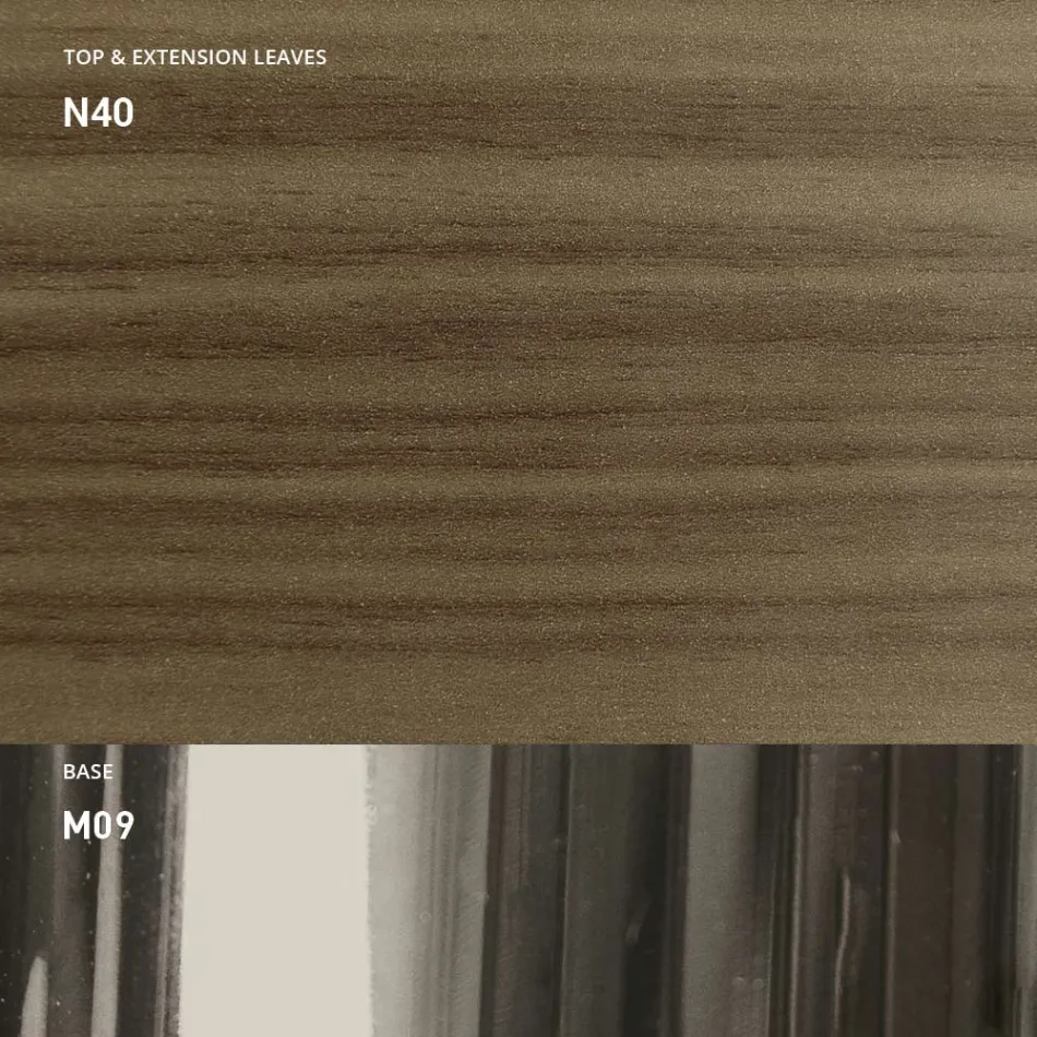 Table basse transformable moderne en métal et bois Made in Italy - Universe Viadurini