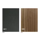 Table basse transformable moderne en métal graphite et plateau en bois - Sistocle Viadurini