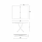 Table basse transformable moderne en métal graphite et plateau en bois - Sistocle Viadurini