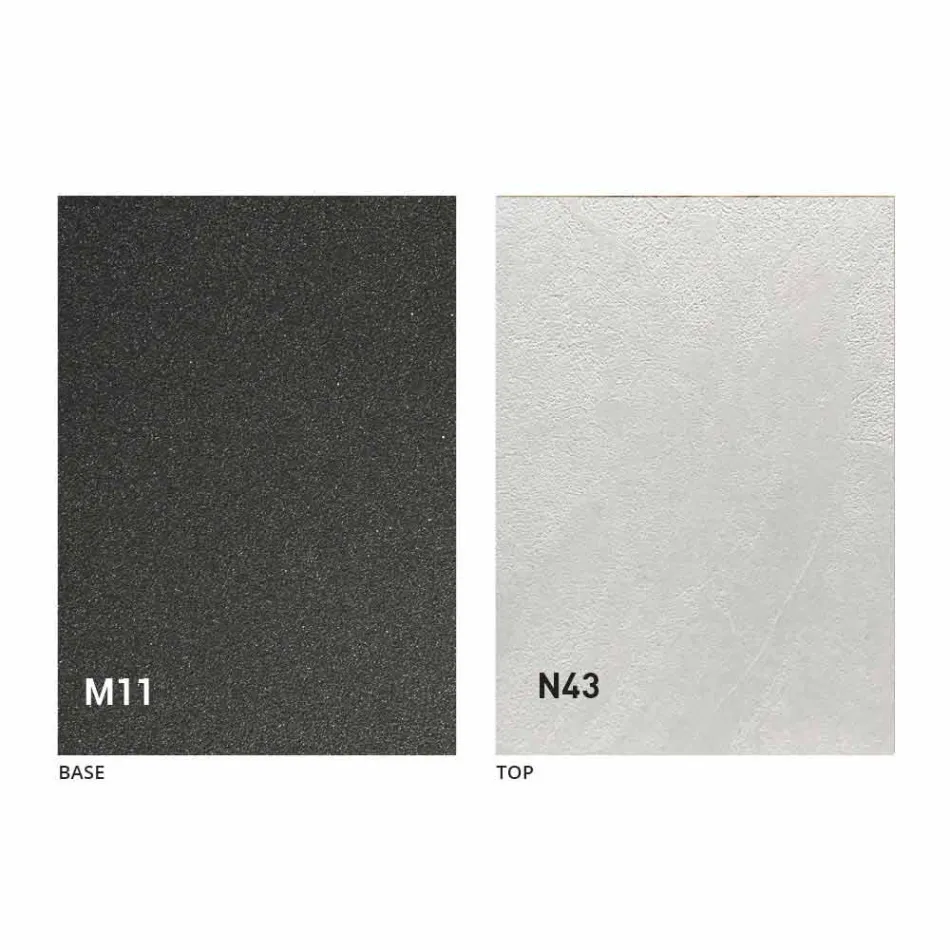 Table basse transformable moderne en métal graphite et plateau en bois - Sistocle Viadurini