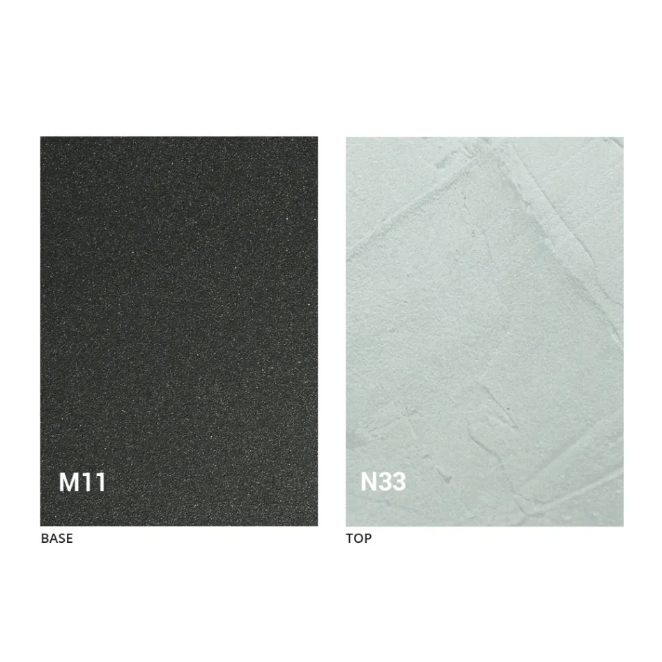 Table basse transformable moderne en métal graphite et plateau en bois - Sistocle Viadurini