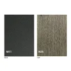 Table basse transformable moderne en métal graphite et plateau en bois - Sistocle Viadurini