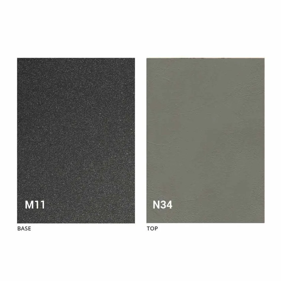 Table basse transformable moderne en métal graphite et plateau en bois - Sistocle Viadurini